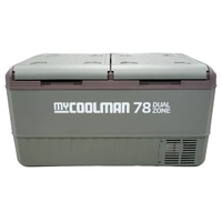 myCoolman Recreational Series 78L DZ Fridge/Freezer - Green/Brown