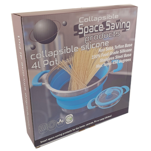 Collapsible 4ltr Silicone Pot Large Non Stick