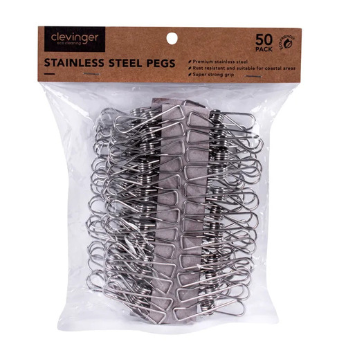 Stainless steel pegs 50 pack